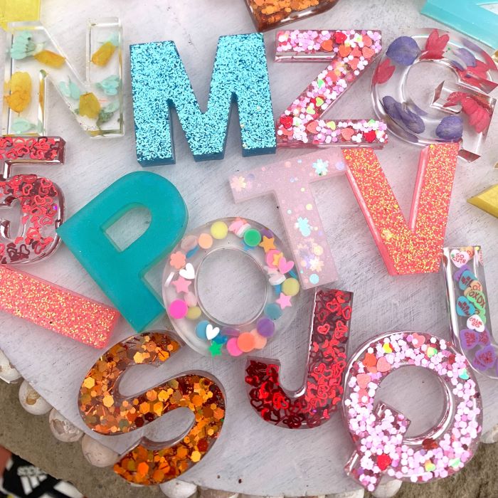 Alphabet letters made of silicone mold, perfect for party decoration and learning spelling.