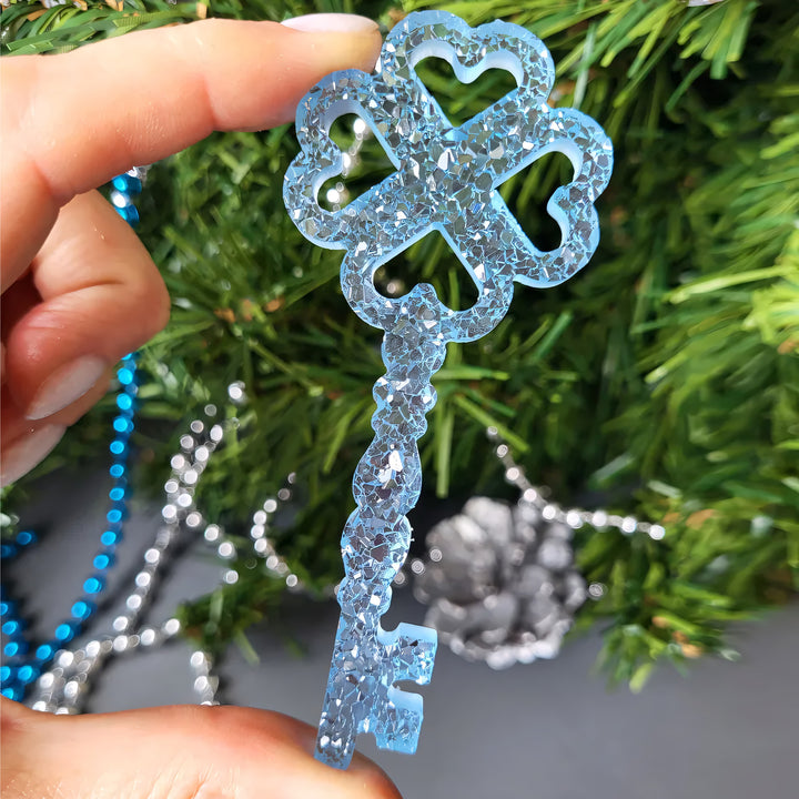 Crystal Key Ornament Silicone Mold, 10x4x0.5 cm