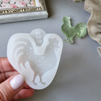 Crystal Rooster Brooch Silicone Mold, 5.5x5x0.5 cm