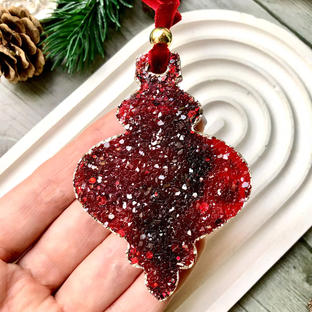 Crystal Lantern Ornament Silicone Mold, 8x5.6x0.5 cm
