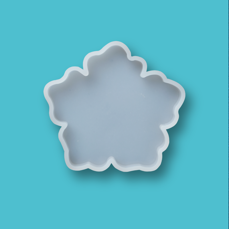 Silicone flower mold, translucent, 10x10.5 cm.