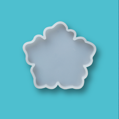 Silicone flower mold, translucent, 10x10.5 cm.