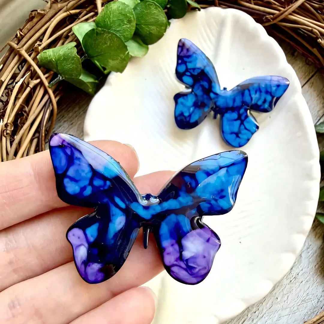 Glossy Butterfly Brooch Silicone Mold, 3.5x5x0.7 cm