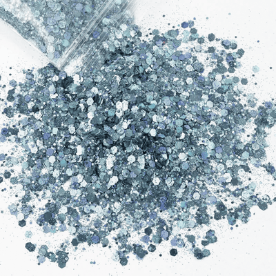 Holographic Sequins Silver, 1-2 mm, 5 g