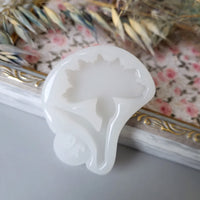 Glossy Cornflower Brooch Silicone Mold, 5.3x4.3x0.7 cm