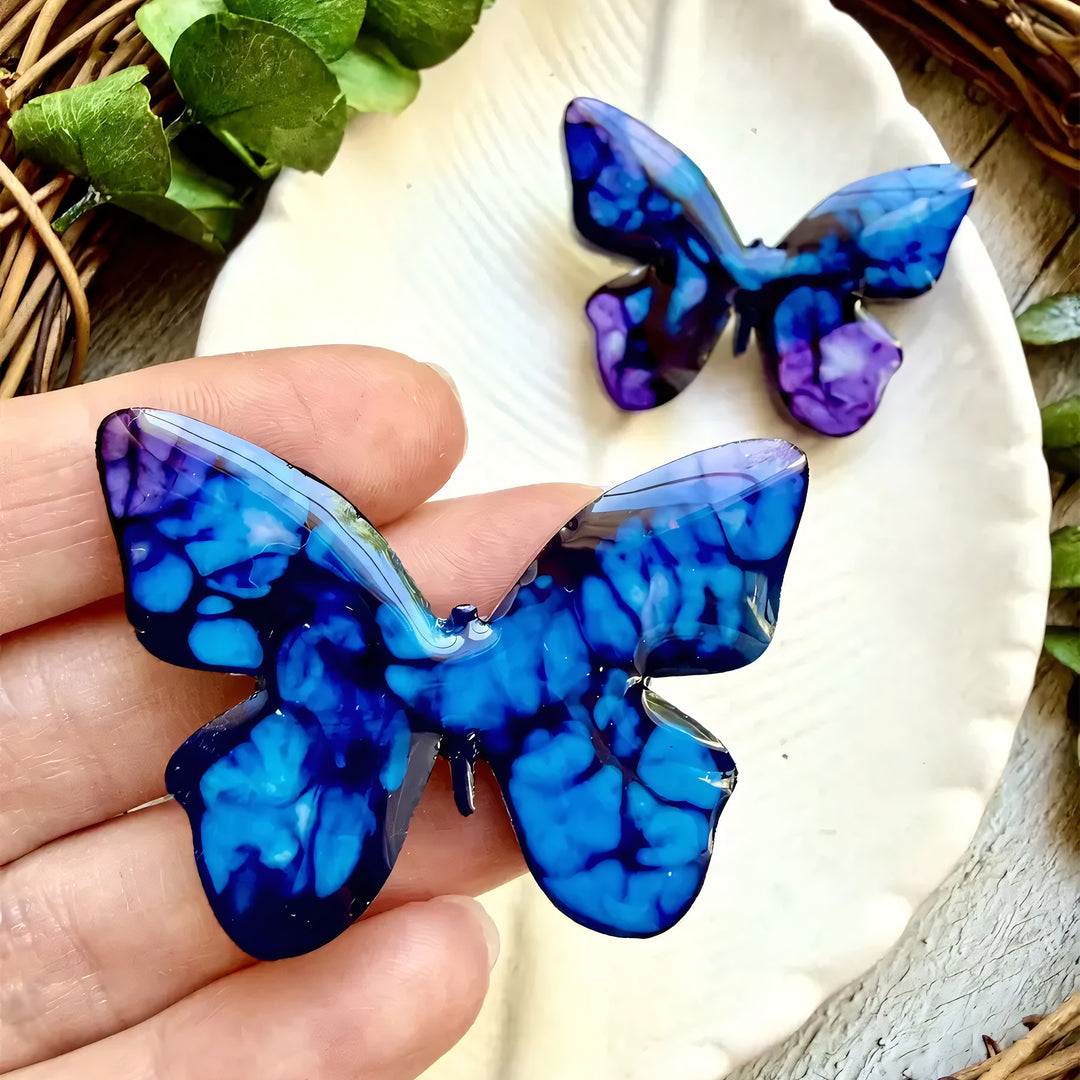 Glossy Butterfly Brooch Silicone Mold, 3.5x5x0.7 cm