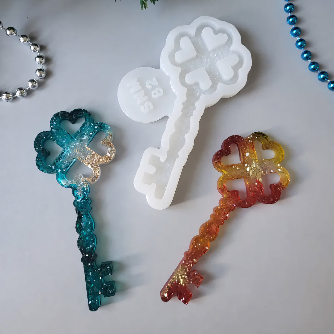 Crystal Key Ornament Silicone Mold, 10x4x0.5 cm