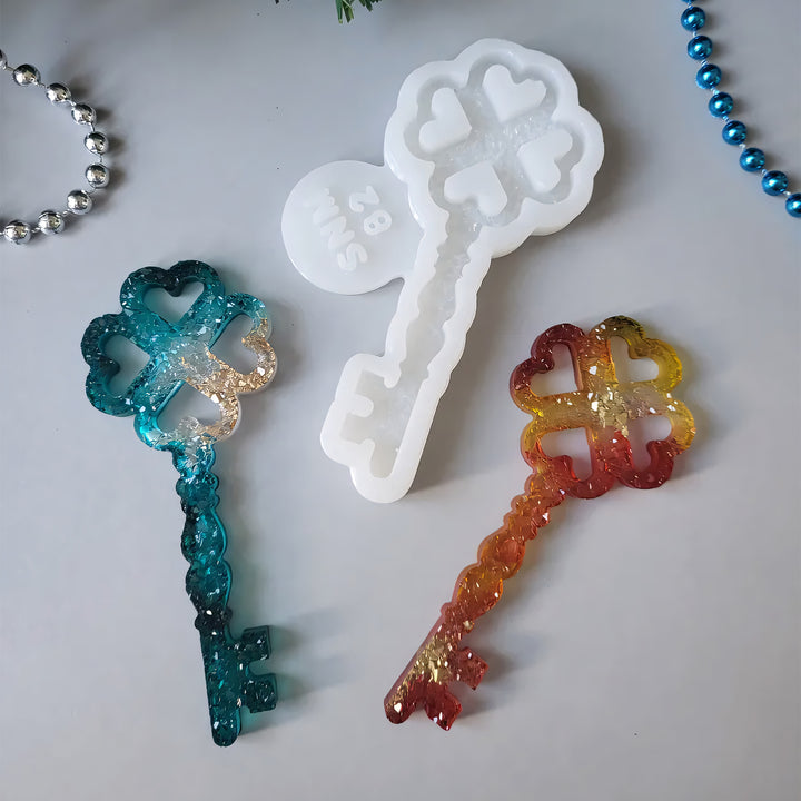 Crystal Key Ornament Silicone Mold, 10x4x0.5 cm