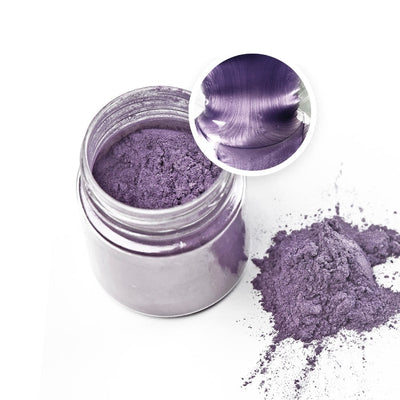Metallic Pigment Powder Pale Purple 20g jar for resin art, shimmering finish, intense color.
