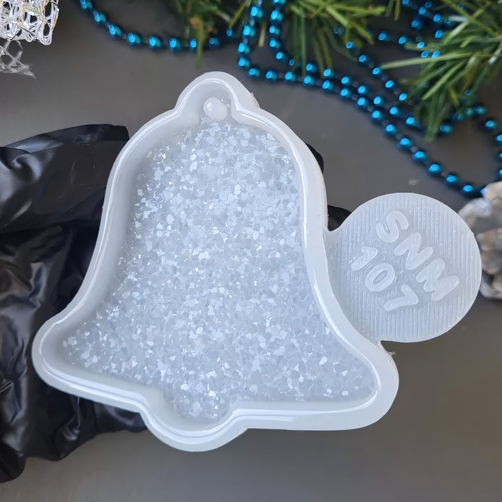 Crystal Bell Ornament Silicone Mold, 7.5x7.5x0.5 cm