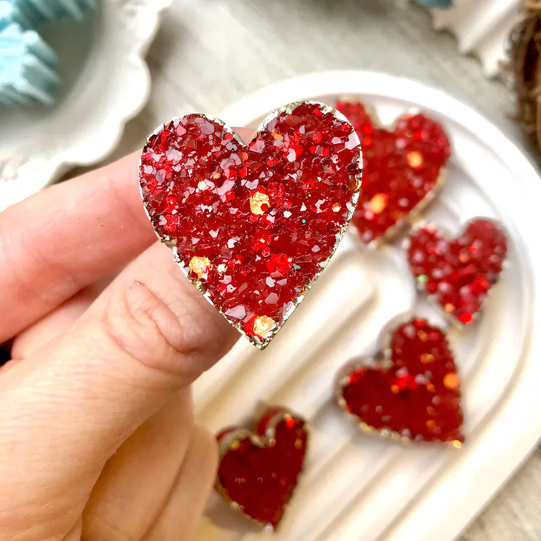 Crystal Heart Ornament Silicone Mold, Set of 3