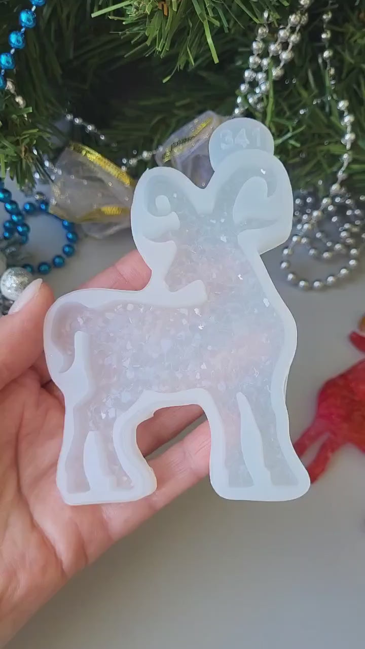 Crystal Ram Ornament Silicone Mold, 9.5x7x0.5 cm