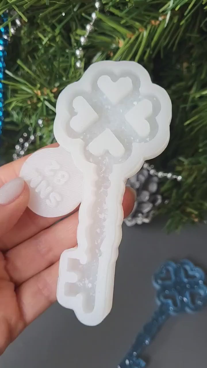 Crystal Key Ornament Silicone Mold, 10x4x0.5 cm