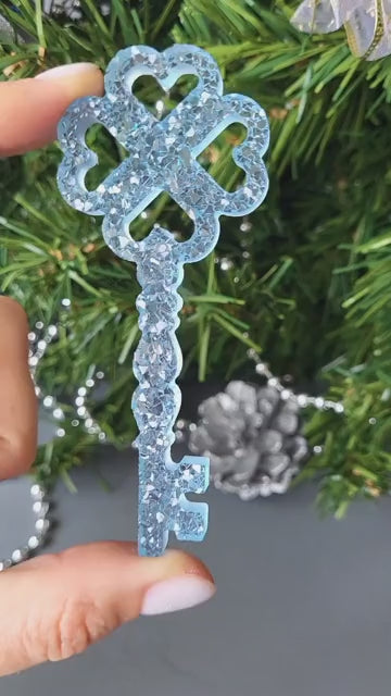 Crystal Key Ornament Silicone Mold, 10x4x0.5 cm