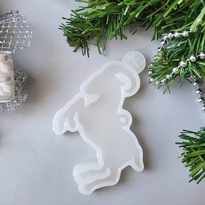 Glossy Goat Ornament (2027 Symbol) Silicone Mold, 8x8x0.6 cm