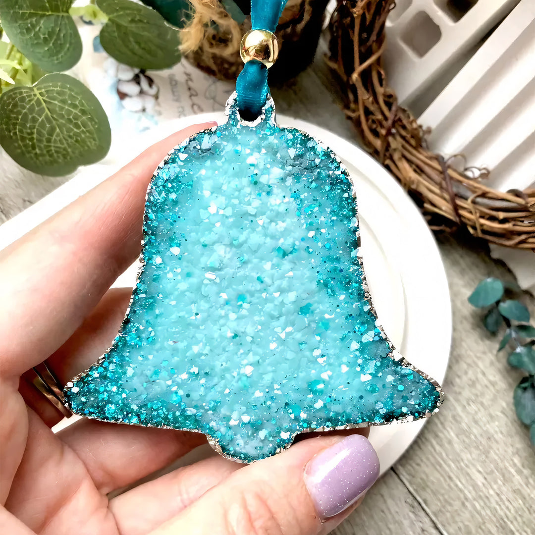 Crystal Bell Ornament Silicone Mold, 7.5x7.5x0.5 cm