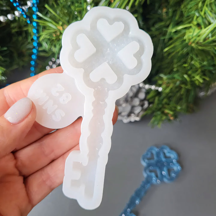 Crystal Key Ornament Silicone Mold, 10x4x0.5 cm