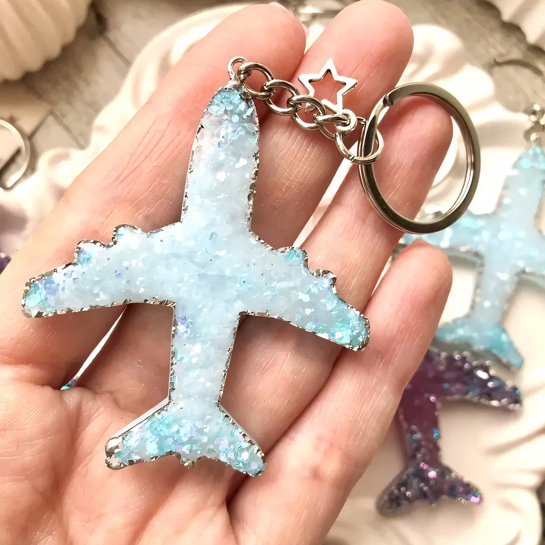 Crystal Airplane Brooch Silicone Mold, 5.9x5x0.5 cm