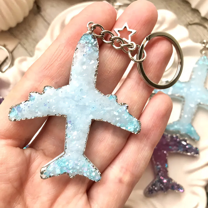 Crystal Airplane Brooch Silicone Mold, 5.9x5x0.5 cm