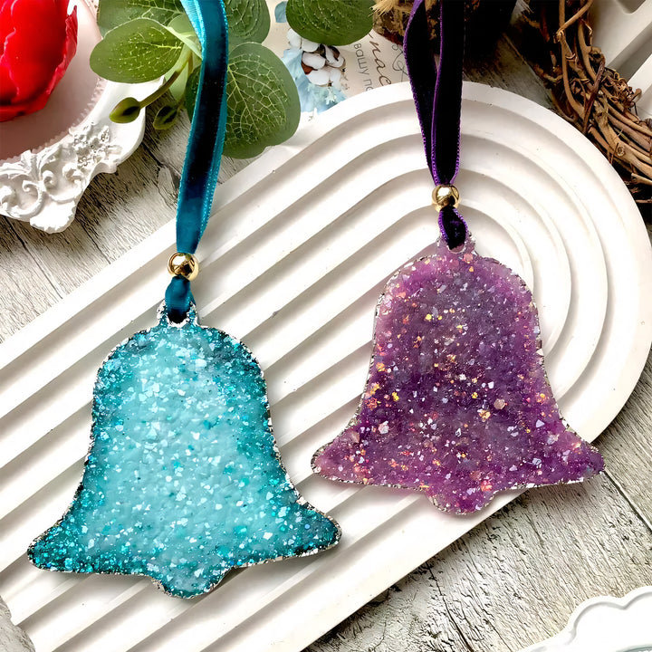 Crystal Bell Ornament Silicone Mold, 7.5x7.5x0.5 cm