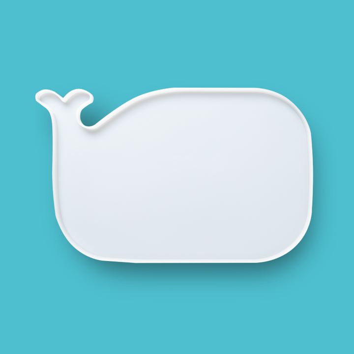 Translucent silicone mold shaped like a whale tray for resin crafts and casting projects