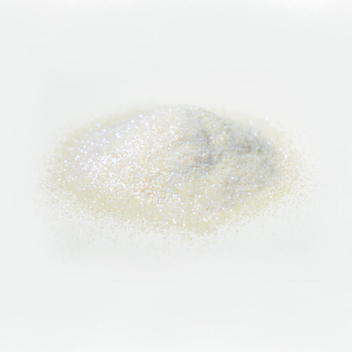 Polyester Glitter White powder, 5g, ideal for resin projects and DIY crafts.