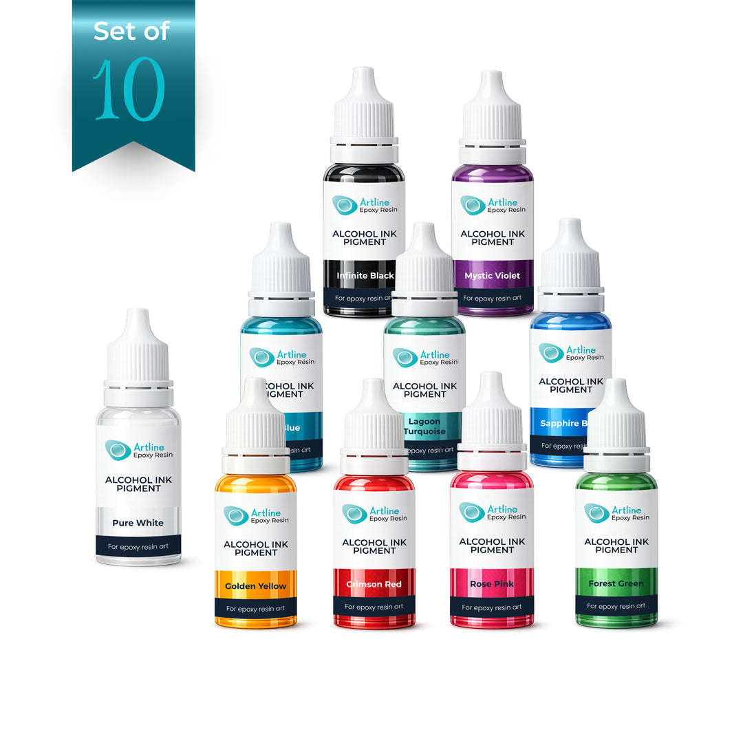 Artline Alcohol Ink, Set of 10, 10ml each