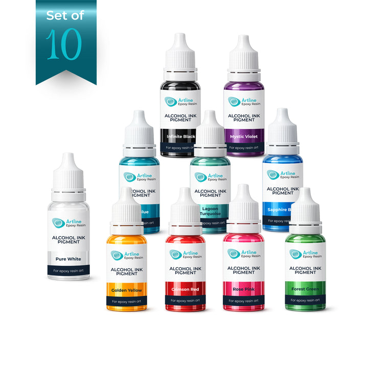 Artline Alcohol Ink, Set of 10, 10ml each