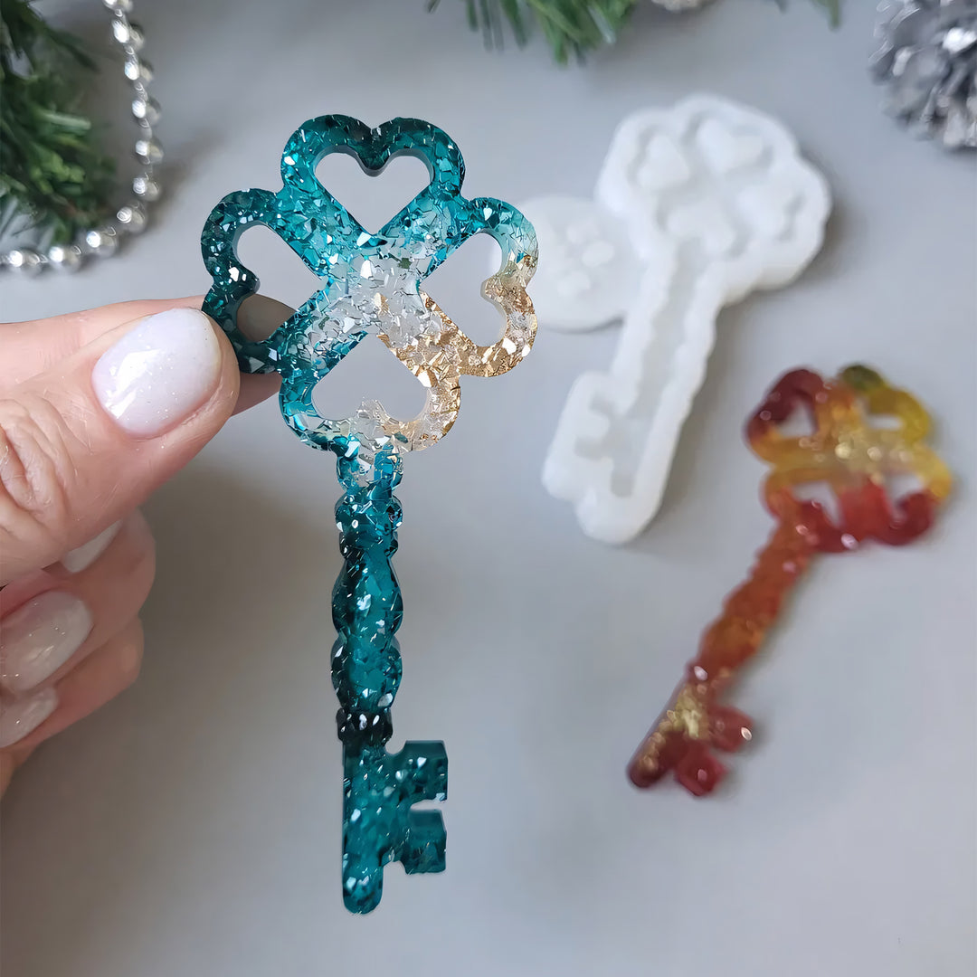 Crystal Key Ornament Silicone Mold, 10x4x0.5 cm
