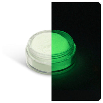 Luminophore powder, Yellow Green, glowing in the dark and daytime.